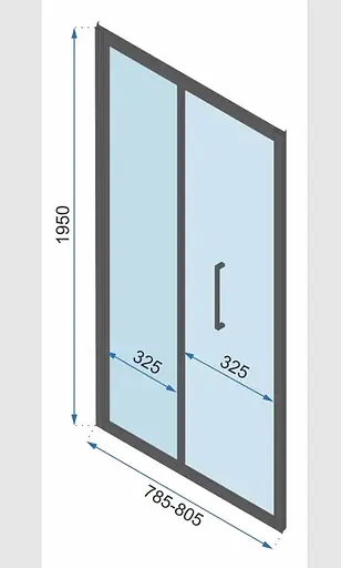 Душові двері Rea Rapid Fold 80 gold REA-K4128, універсальні, прозорий, золотий - фото 6