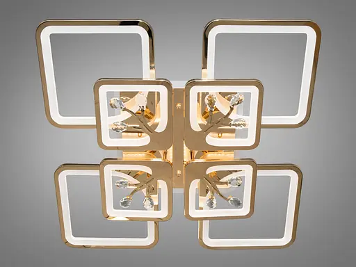 Декоративна стельова лед люстра з пультом, диммером, підсвічуванням - фото 3