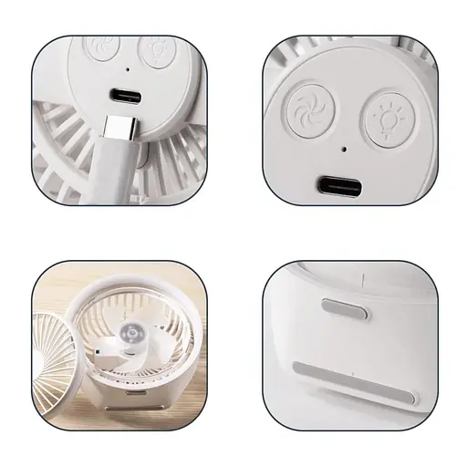 Вентилятор настольный беспроводной GXQC N601 белый - фото 9