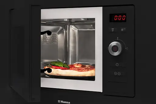 Микроволновая печь Hansa встраиваемая 20л 800Вт гриль дисплей черный - фото 3