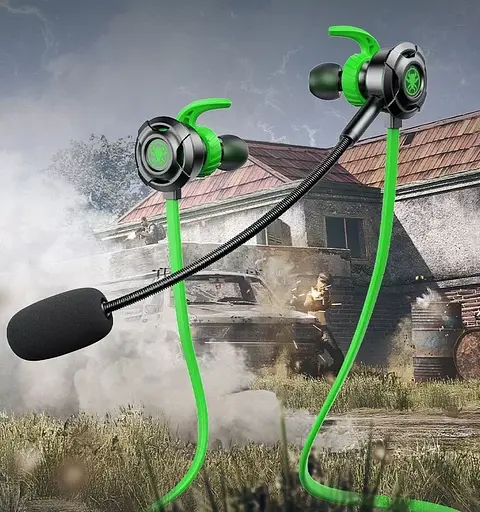 Проводные игровые наушники для телефона Plextone M762 G30 с микрофоном (Зеленый) - фото 4