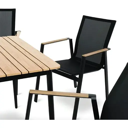 Комплект садовой мебели Di Volio Brivio 6+1 черный/бежевый - фото 7