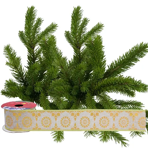 Стрічка декоративна Chomik Коло текстиль 5х270 см золотиста (TAS9805) - фото 2