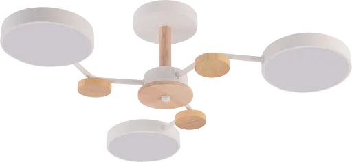 Потолочный светильник XI3310-3 Білий+Дерево - фото 4