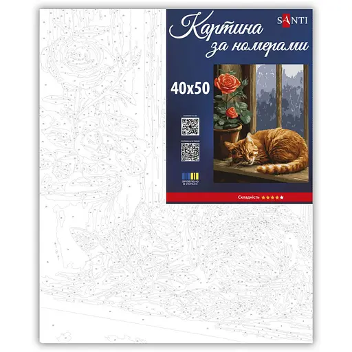 Картина за номерами Santi Солодкі сни котика 40 x 50 см (955757) - фото 2