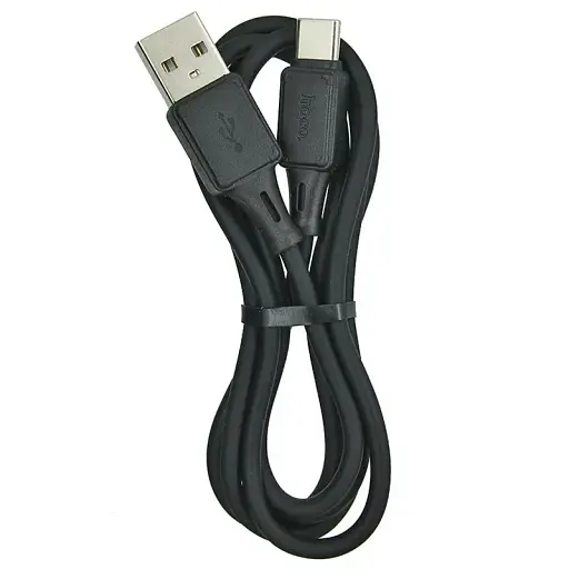 Кабель Hoco USB X101 Type-C 3A 1 м силіконовий провід з для швидкої зарядки гаджетів чорний - фото 2