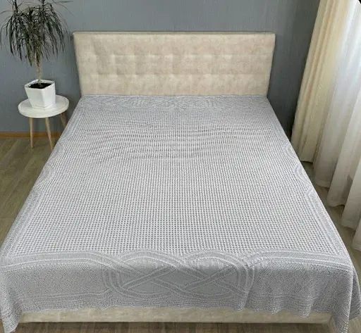 Натуральная муслиновая простыня 200x230 см — дышащая мягкая хлопковая простыня серая - фото 1