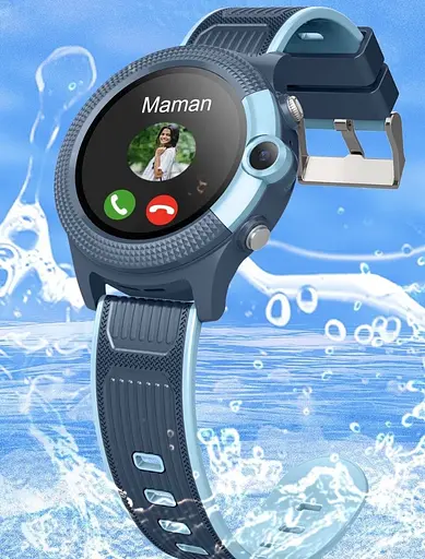 Смарт-часы детские LEMFO D36 4G с камерой WI-FI GPS SIM-карта геозабором силиконовый ремешок Blue (16737) - фото 6