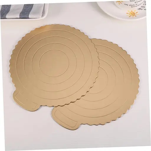 Подложка картонная для торта подставка кондитерская под торт D 24.5 см золотая, Kitchen Master Золотистый 86144 - фото 9