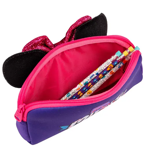 Школьный пенал мягкий Yes TO-01-1 Minnie Mouse, фиолетовый - фото 4