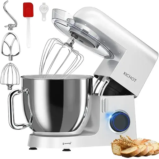 Кухонный комбайн Kichot тестомес миксер 1800 Вт SM-1570N чаша 10 л White