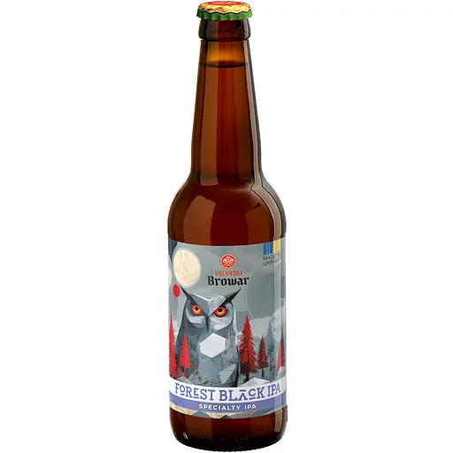 Пиво Volynski Browar Forest Black IPA темное нефильтрованное 7.3% 0.35 л