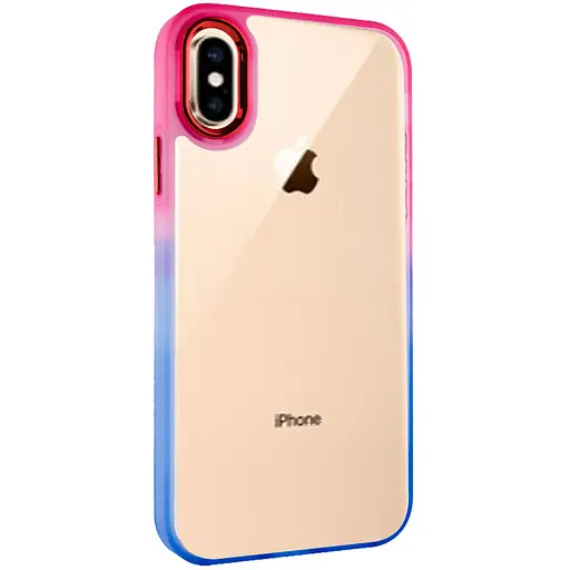 Чехол TPU+PC Fresh sip series для Apple iPhone XS Max 6.5 Синий/Розовый
