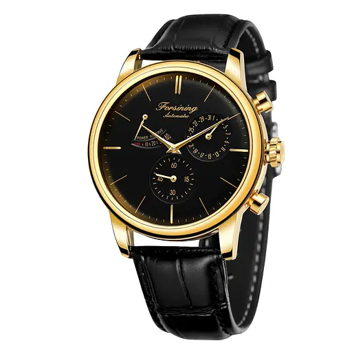Наручний годинник чоловічий 6916 Gold-Black Forsining acs0031385 - фото 1