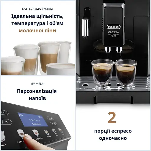 Кофемашина DeLonghi Eletta Cappuccino Evo ECAM 46.860 B - фото 7
