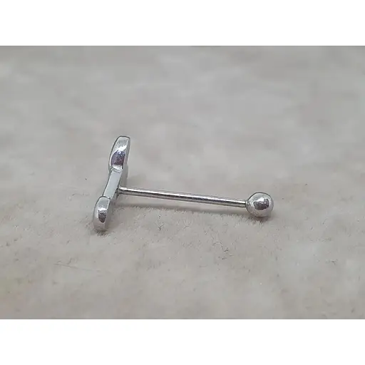 Срібна сережка для пірсингу язика Ірій. 6040 - фото 4