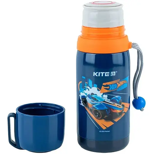 Термос Kite Hot Wheels 350 мл синьо-помаранчевий (HW24-301) - фото 2