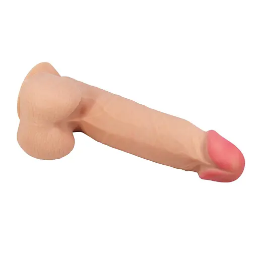 Фалоімітатор Baile Sliding Skin Bendable 8.5'' 21.8 см тілесний - фото 4