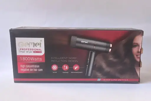 Маленький дорожній складний міні фен Gemei GM-1788 для сушіння укладання волосся компактний електрофен 1800 Вт - фото 7