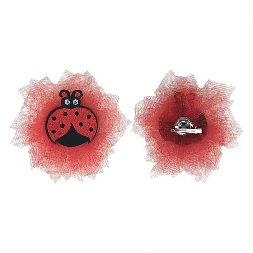 Брошка-заколка Божа корівка - фото 1