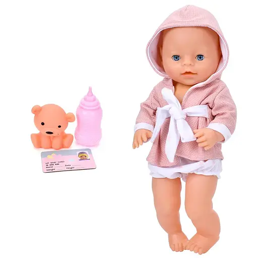 Пупс интерактивный Yala Baby, 39 см, пьет, писает, бутылочка, медвежонок (в ассортименте)