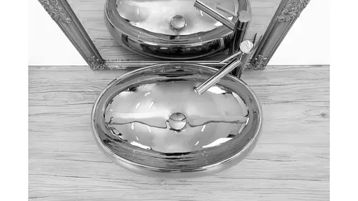 Умывальник Rea Melania silver накладной серебристый REA-U0423, Хром - фото 3