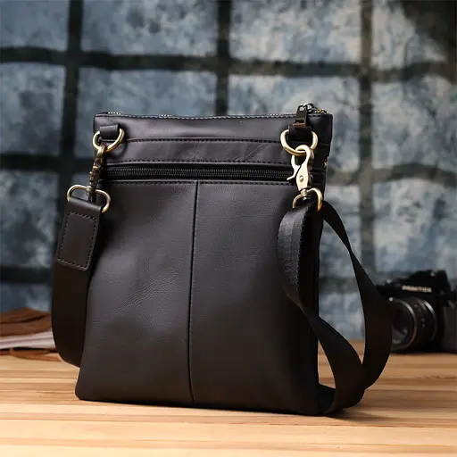 Повсякденна чоловіча сумка з натуральної шкіри Vintage 24х20х3 см sum0027512 - фото 20