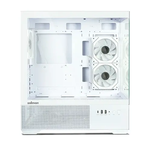 Корпус Zalman Chronix V2, White, Mid Tower, без БЖ, для ATX / Micro ATX / Mini ITX, 1xType-C / 1xUSB 3.0 / 1xUSB 2.0, макс. CPU - 165 мм / VGA - 410 мм, 3x120 мм RGB (reversed), бічна панель із загартованого скла - фото 3