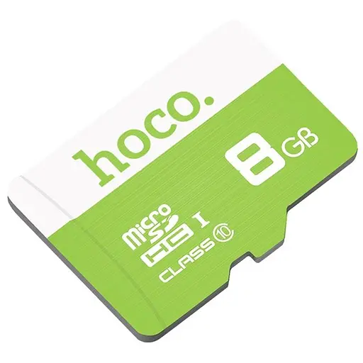 Карта памяти Hoco microSDHC Class 10 – 8GB без адаптера Green