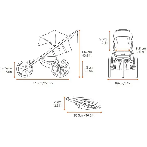 Детская коляска Thule Glide 2 Jet Black (TH 10101952) - фото 6
