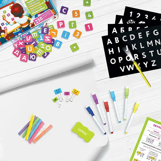 Мольберт дитячий настільний Двосторонній "5 в 1" Lumik LMA5N, малюй світлом - фото 13