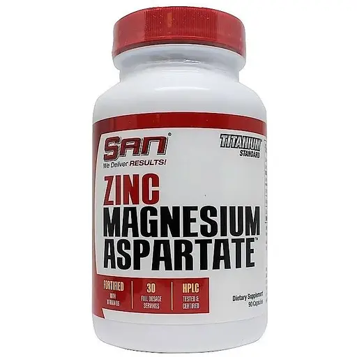 Стимулятор тестостерону SAN Zinc Magnesium Aspartate, 90 капсул