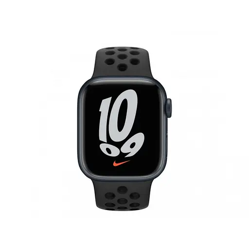 Смарт-часы Apple Watch Nike Series 7 GPS 41 mm Midnight Aluminum Case w. Anthracite/Black Nike Sport Band (MKN43) - фото 2