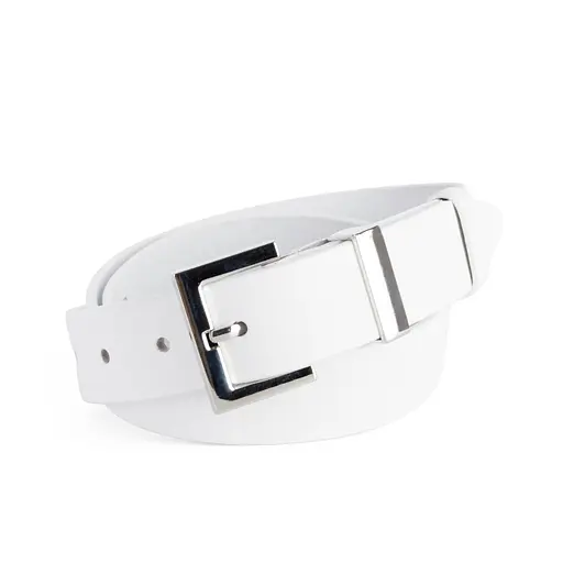 Ремінь жіночий шкіряний JK-3023 white-2 під джинси білий (120 см) - фото 1