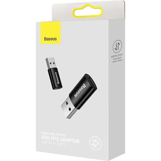 Адаптер Baseus Ingenuity Series Mini OTG Adaptor USB 3.1 to Type-CBlack (ZJJQ000101) - фото 6