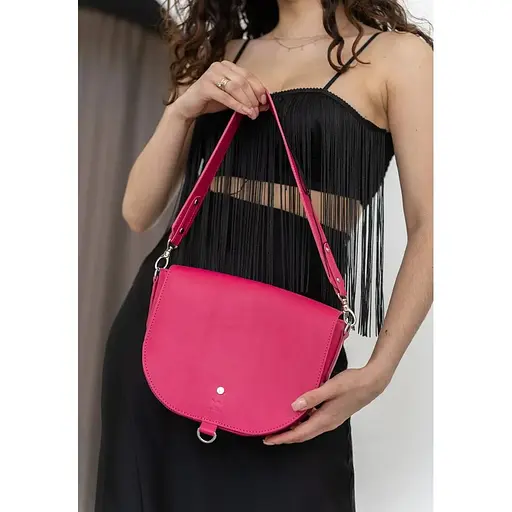 Жіноча шкіряна сумка Ruby L фуксія - фото 1