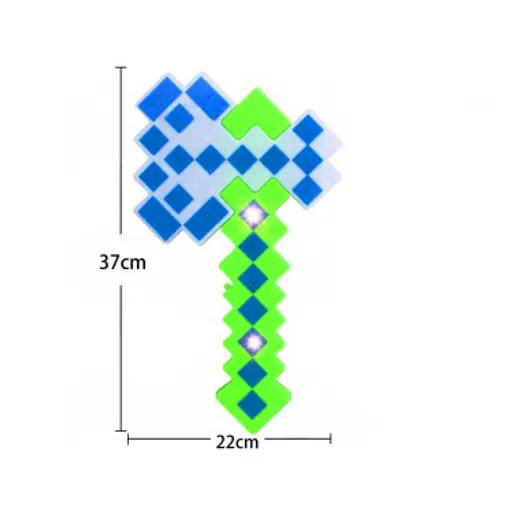 Зброя MW2224 сокира MC світло, звук 37 см у пакеті (6922049022246) Салатовий - фото 2