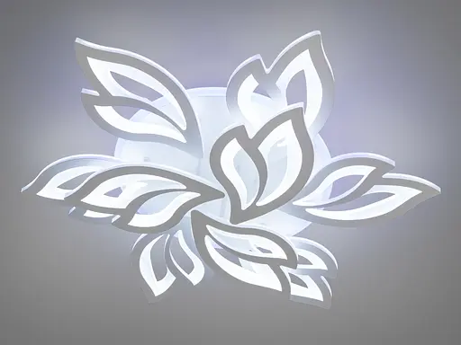 Белая потолочная Led люстра с пультом, диммером, LED подсветкой, 140W. - фото 3