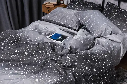 Пододеяльник Moon&Star Микросатин Premium Starry Night Двуспальный 175x210 см - фото 5