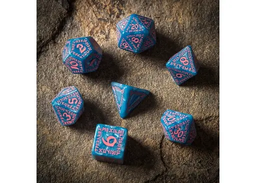 Набор кубиков Runic Glacier & pink Dice Set , 7 шт. (SRUN1S) - фото 4