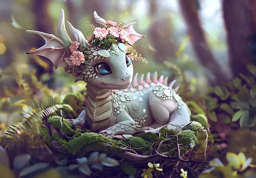 Деревянный пазл фигурный Белый дракон, А1, Картонная коробка 500+ элементов