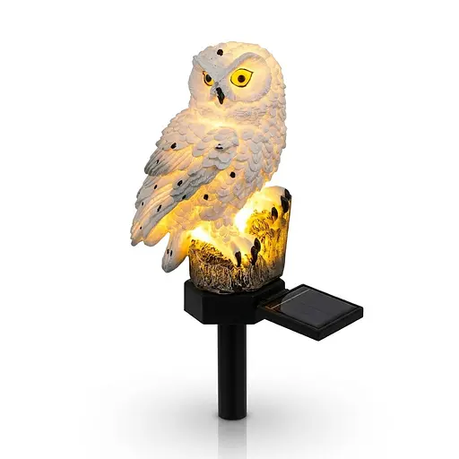 Ліхтар садовий із сонячною панеллю — Сова - фото 1