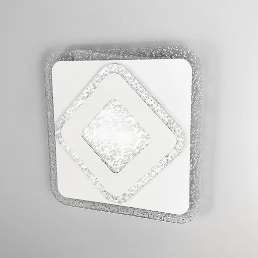 Стельовий або настінний світильник Ø 30 см з прозорим акрилом з бульбашками  Line.F 2230-300 Q WT - фото 6