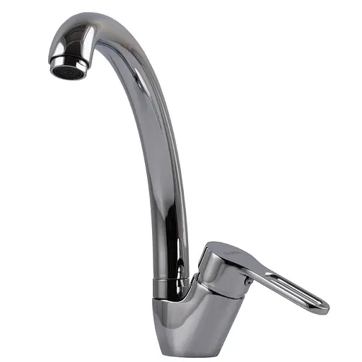 Смеситель для кухни Globus Lux Dolly GLD-0203S однорычажный с поворотным сливом 360° для удобства использования