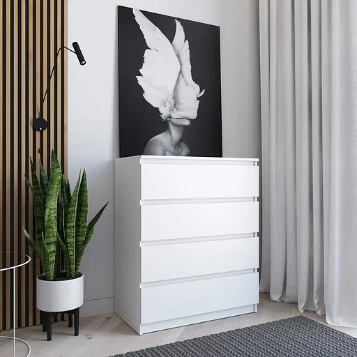 Комод Vays R-4, на 4 шухляди без ручок, ЛДСП 80×40×98 см - для дому, офісу, вітальні, спальні