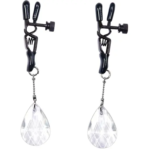 Затискачі для сосків Bad Kitty Nipple Drops 115 см сріблястий
