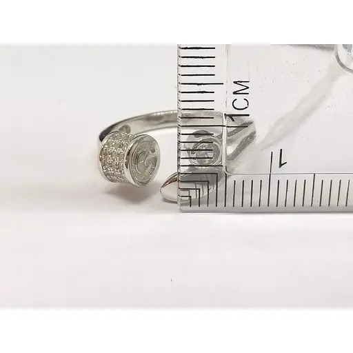 Серебряное кольцо Серебряный рай с фианитами. 1111 097216 - фото 4