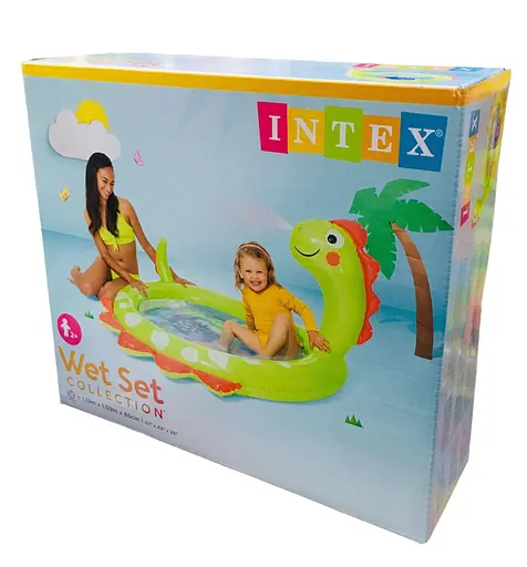 Басейн надувний дитячий Intex 58437 NP Діно 119x109x66 см 68 л для дітей від 2 років - фото 3