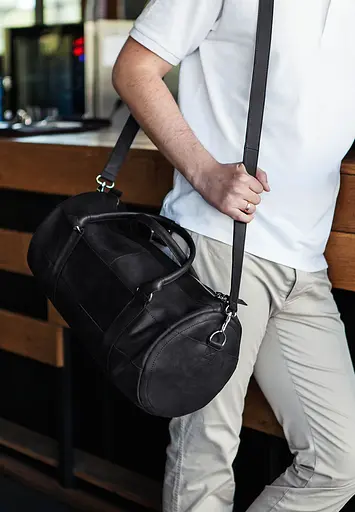 Шкіряна сумка Harper чорна Crazy Horse - фото 2