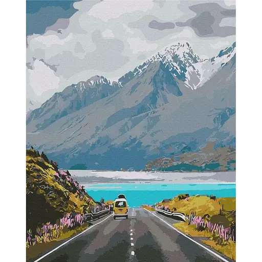 Картина по номерам на підрамнику Brushme Мандрівка в гори - фото 1